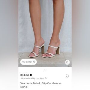 Billini Toledo Slip On Mule In Bone - Size 8